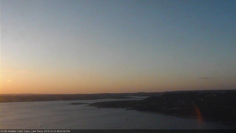 Lake Travis webcam, October 23, 2019 5:45 PM CT