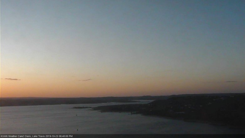 Lake Travis webcam, October 23, 2019 5:50 PM CT