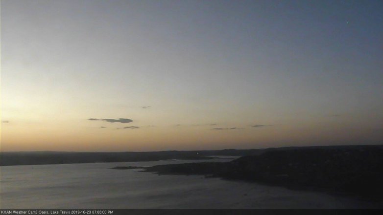Lake Travis webcam, October 23, 2019 6:05 PM CT
