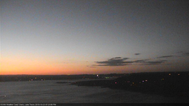 Lake Travis webcam, October 23, 2019 6:25 PM CT