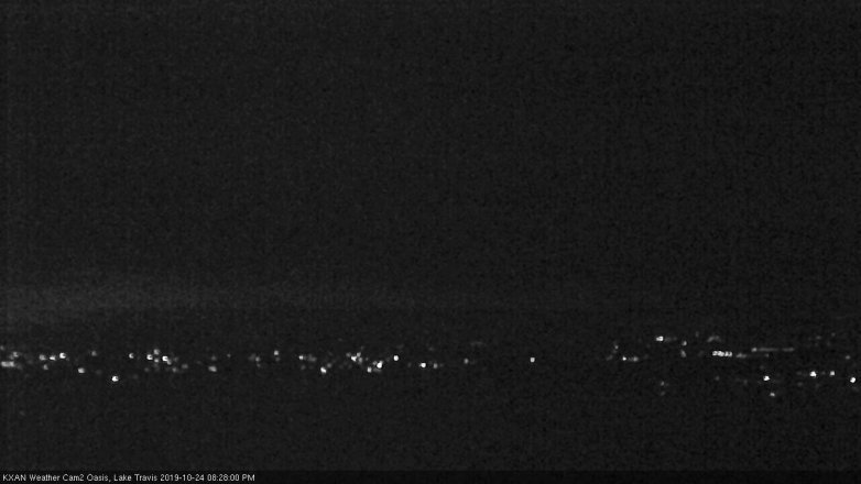 Lake Travis webcam, October 24, 2019 7:30 PM CT