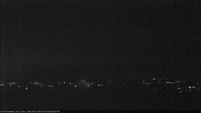 Lake Travis webcam, October 24, 2019 8:30 PM CT