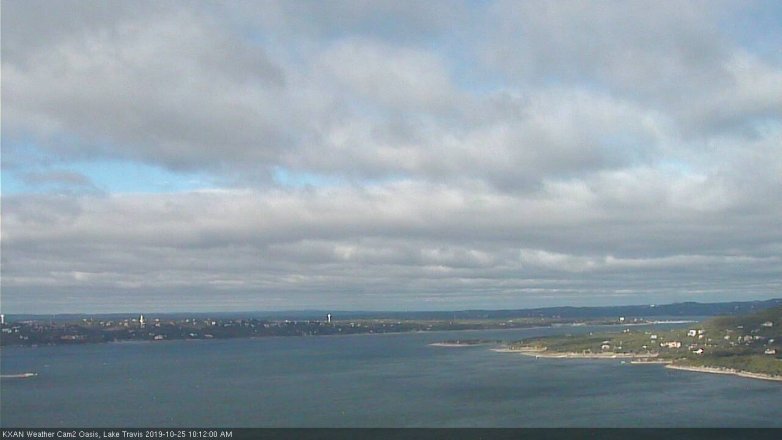 Lake Travis webcam, October 25, 2019 9:15 AM CT