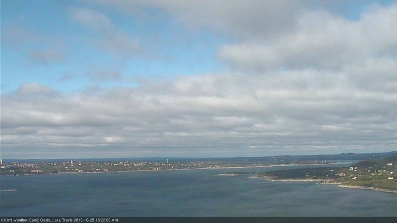 Lake Travis webcam, October 25, 2019 9:25 AM CT