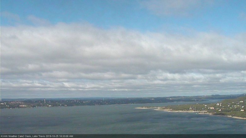 Lake Travis webcam, October 25, 2019 9:35 AM CT