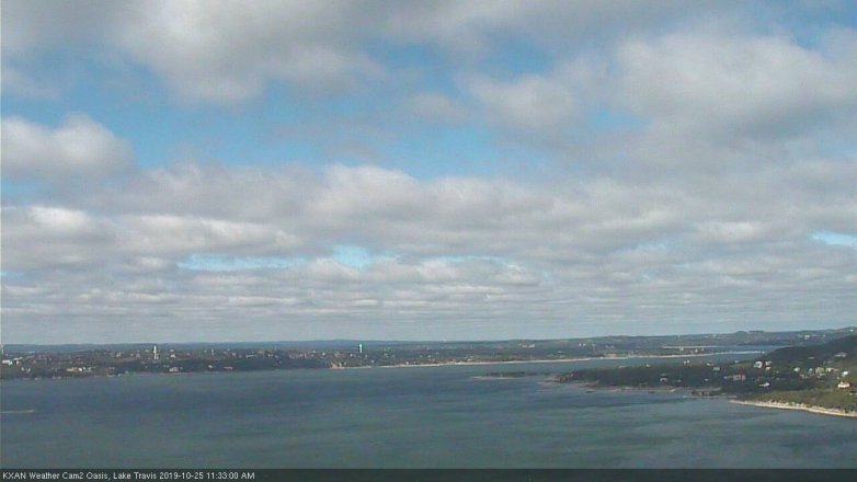 Lake Travis webcam, October 25, 2019 10:35 AM CT