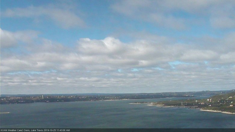Lake Travis webcam, October 25, 2019 10:45 AM CT