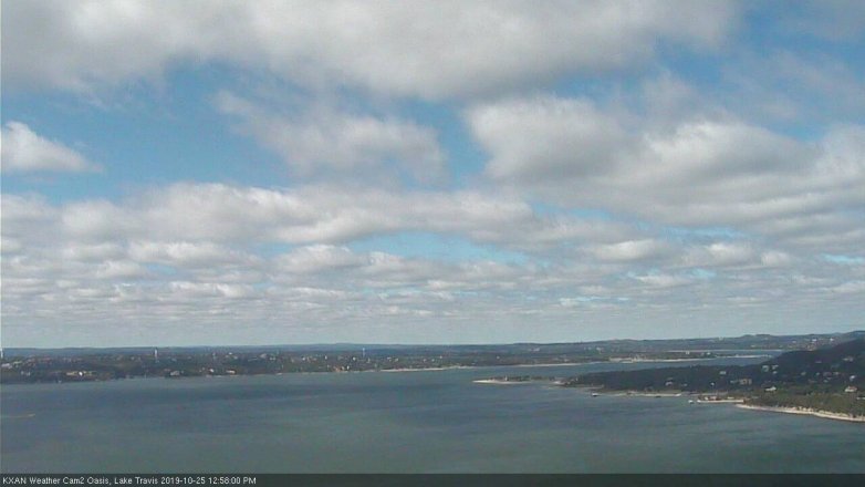 Lake Travis webcam, October 25, 2019 12:00 PM CT