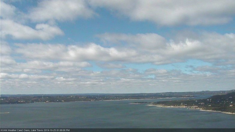 Lake Travis webcam, October 25, 2019 12:10 PM CT