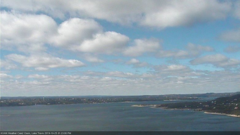 Lake Travis webcam, October 25, 2019 12:25 PM CT