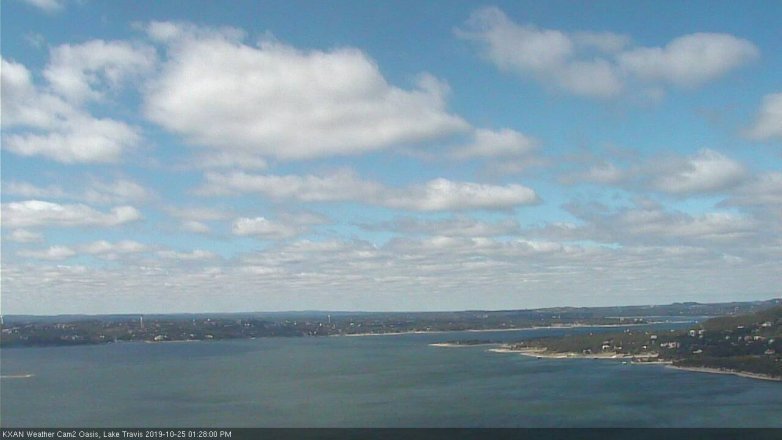 Lake Travis webcam, October 25, 2019 12:30 PM CT