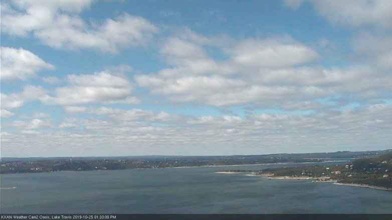 Lake Travis webcam, October 25, 2019 12:35 PM CT