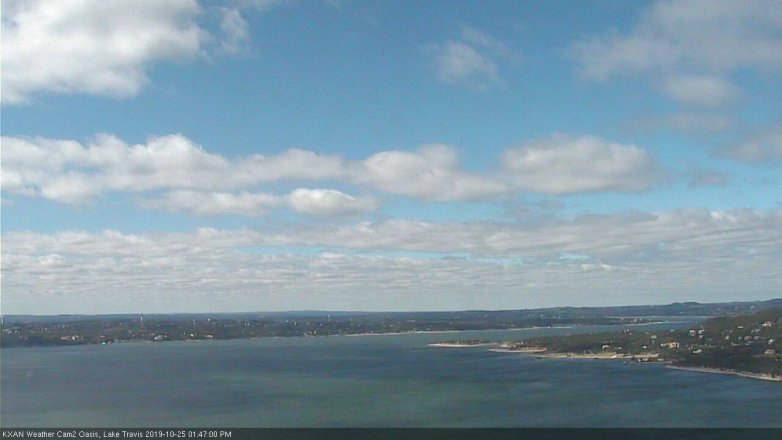 Lake Travis webcam, October 25, 2019 12:50 PM CT