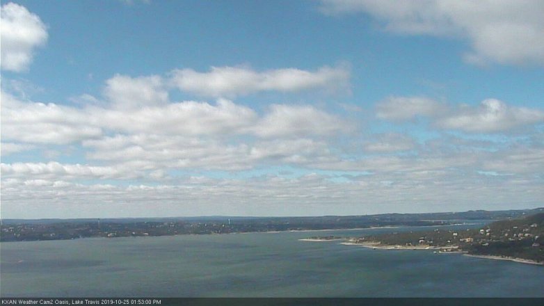 Lake Travis webcam, October 25, 2019 12:55 PM CT