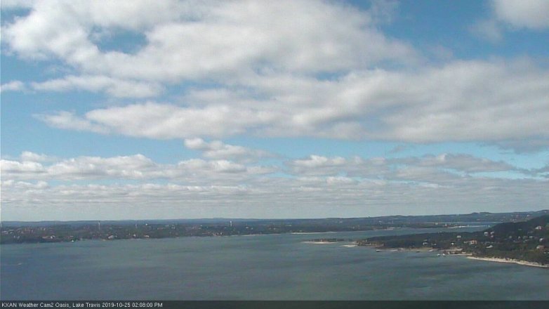 Lake Travis webcam, October 25, 2019 1:10 PM CT