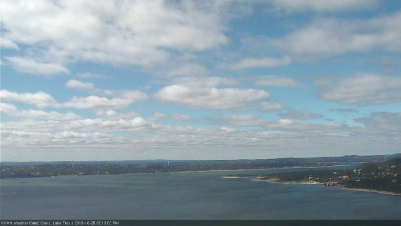 Lake Travis webcam, October 25, 2019 1:15 PM CT