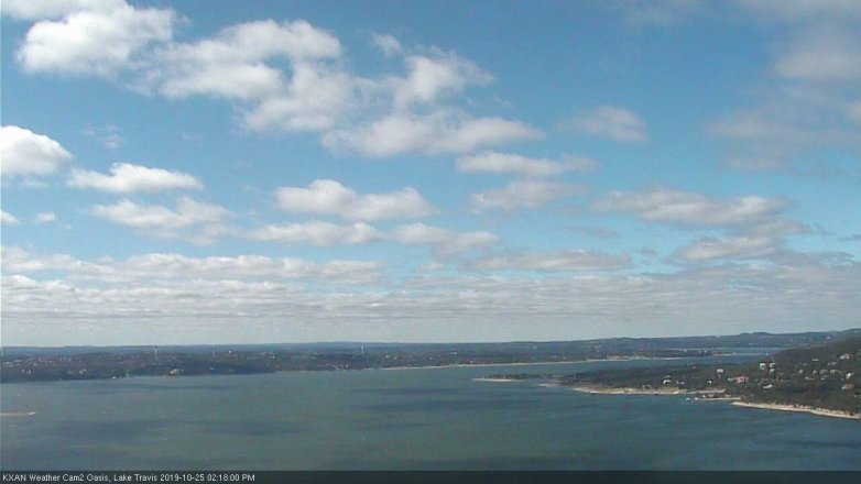 Lake Travis webcam, October 25, 2019 1:20 PM CT