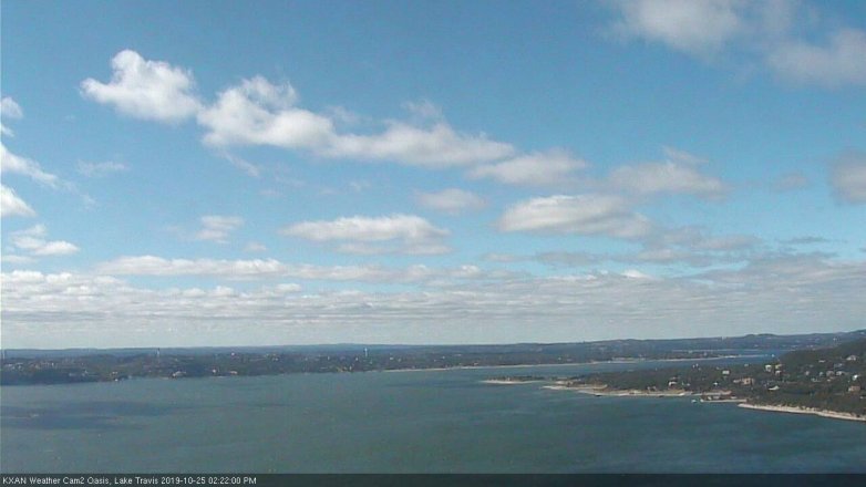 Lake Travis webcam, October 25, 2019 1:25 PM CT