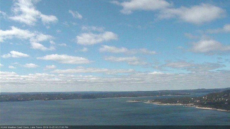 Lake Travis webcam, October 25, 2019 1:30 PM CT
