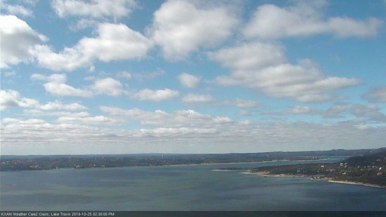 Lake Travis webcam, October 25, 2019 1:40 PM CT