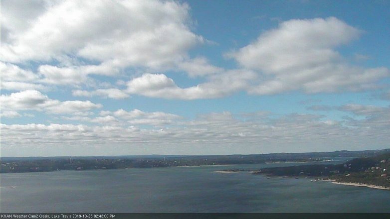 Lake Travis webcam, October 25, 2019 1:45 PM CT