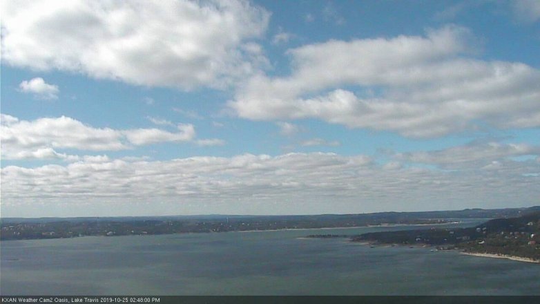Lake Travis webcam, October 25, 2019 1:50 PM CT