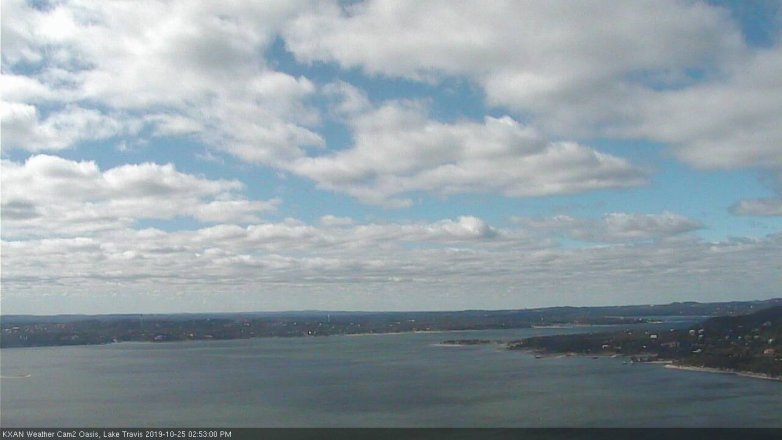 Lake Travis webcam, October 25, 2019 1:55 PM CT
