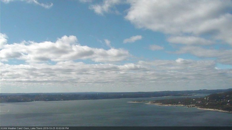Lake Travis webcam, October 25, 2019 2:05 PM CT