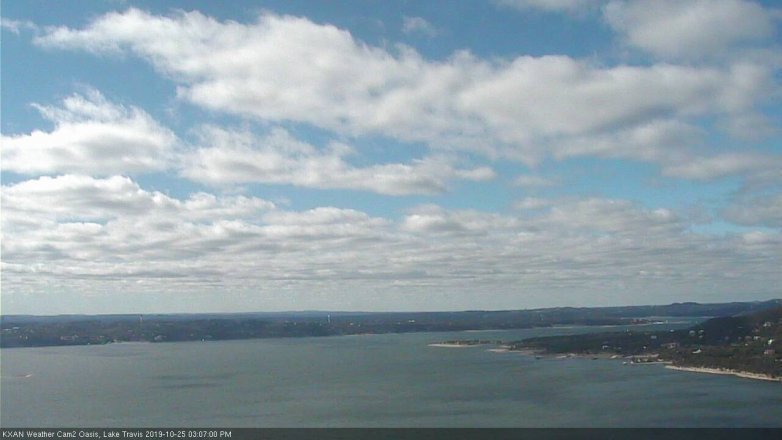 Lake Travis webcam, October 25, 2019 2:10 PM CT