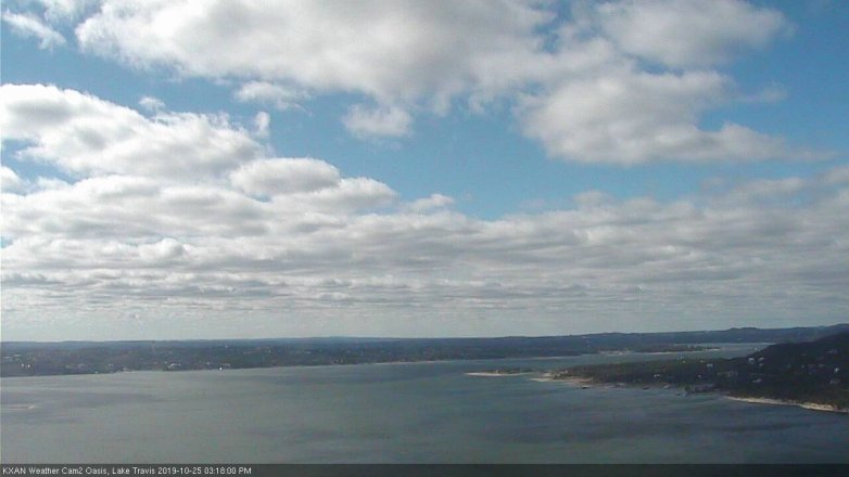 Lake Travis webcam, October 25, 2019 2:20 PM CT