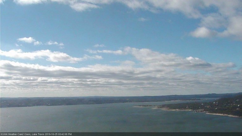 Lake Travis webcam, October 25, 2019 2:45 PM CT