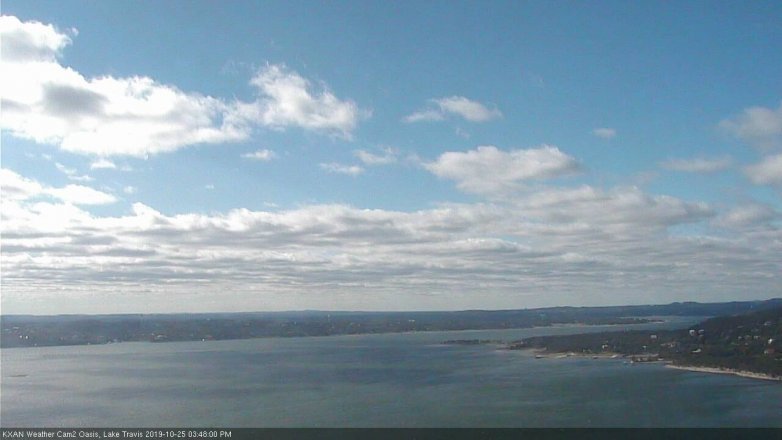 Lake Travis webcam, October 25, 2019 2:50 PM CT