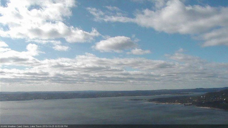Lake Travis webcam, October 25, 2019 2:55 PM CT