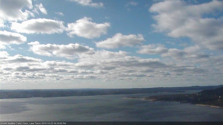 Lake Travis webcam, October 25, 2019 3:30 PM CT