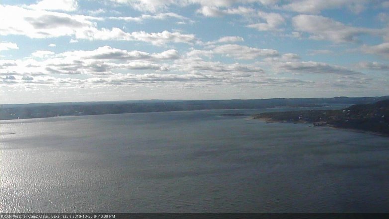 Lake Travis webcam, October 25, 2019 3:50 PM CT