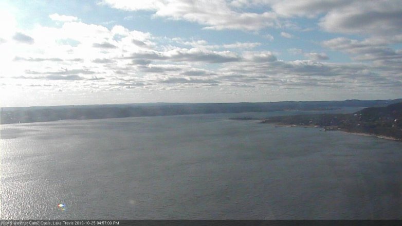 Lake Travis webcam, October 25, 2019 4:00 PM CT