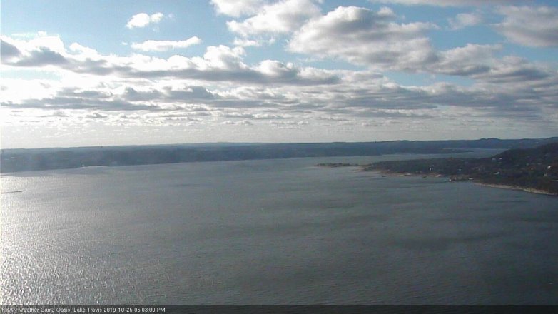 Lake Travis webcam, October 25, 2019 4:05 PM CT