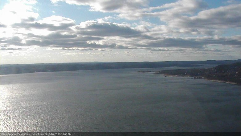 Lake Travis webcam, October 25, 2019 4:15 PM CT
