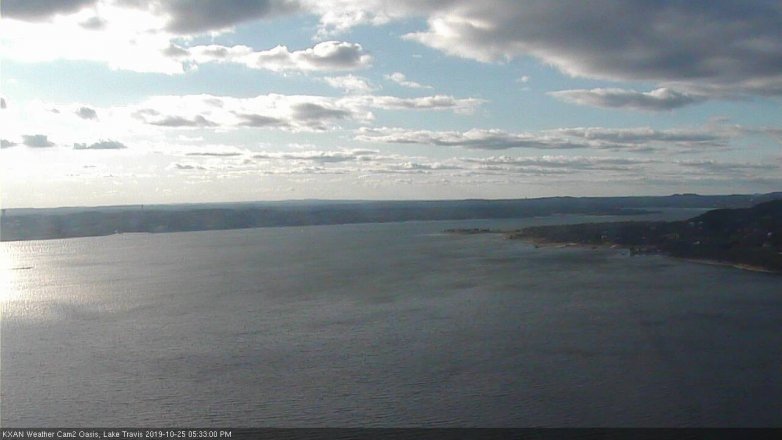 Lake Travis webcam, October 25, 2019 4:35 PM CT