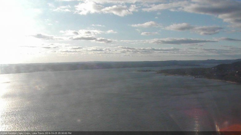 Lake Travis webcam, October 25, 2019 4:40 PM CT