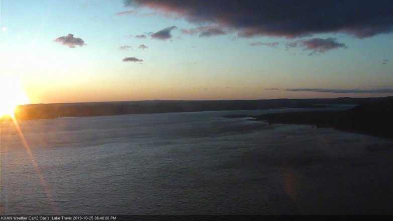 Lake Travis webcam, October 25, 2019 5:50 PM CT