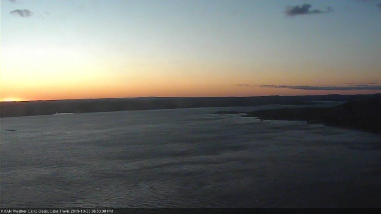 Lake Travis webcam, October 25, 2019 5:55 PM CT