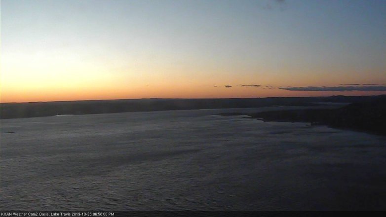 Lake Travis webcam, October 25, 2019 6:00 PM CT