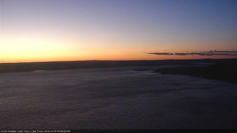 Lake Travis webcam, October 25, 2019 6:10 PM CT