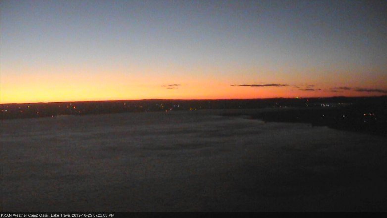 Lake Travis webcam, October 25, 2019 6:25 PM CT