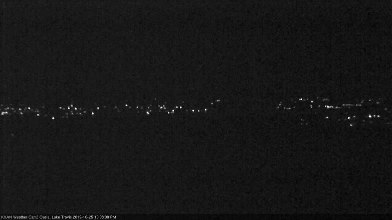 Lake Travis webcam, October 25, 2019 9:10 PM CT