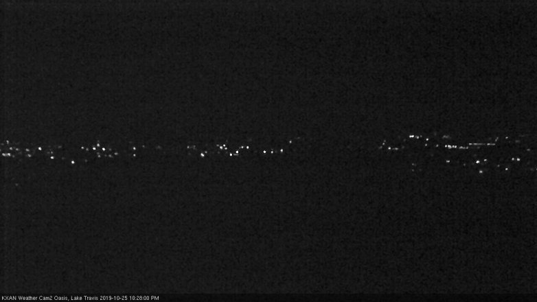 Lake Travis webcam, October 25, 2019 9:30 PM CT