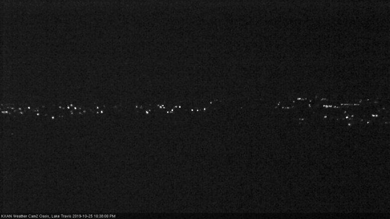 Lake Travis webcam, October 25, 2019 9:40 PM CT