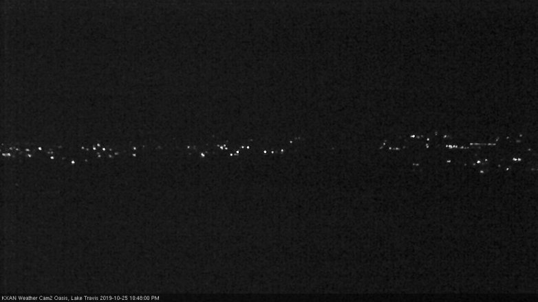 Lake Travis webcam, October 25, 2019 9:50 PM CT