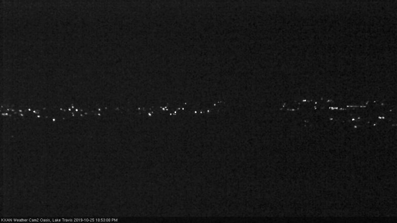 Lake Travis webcam, October 25, 2019 9:55 PM CT